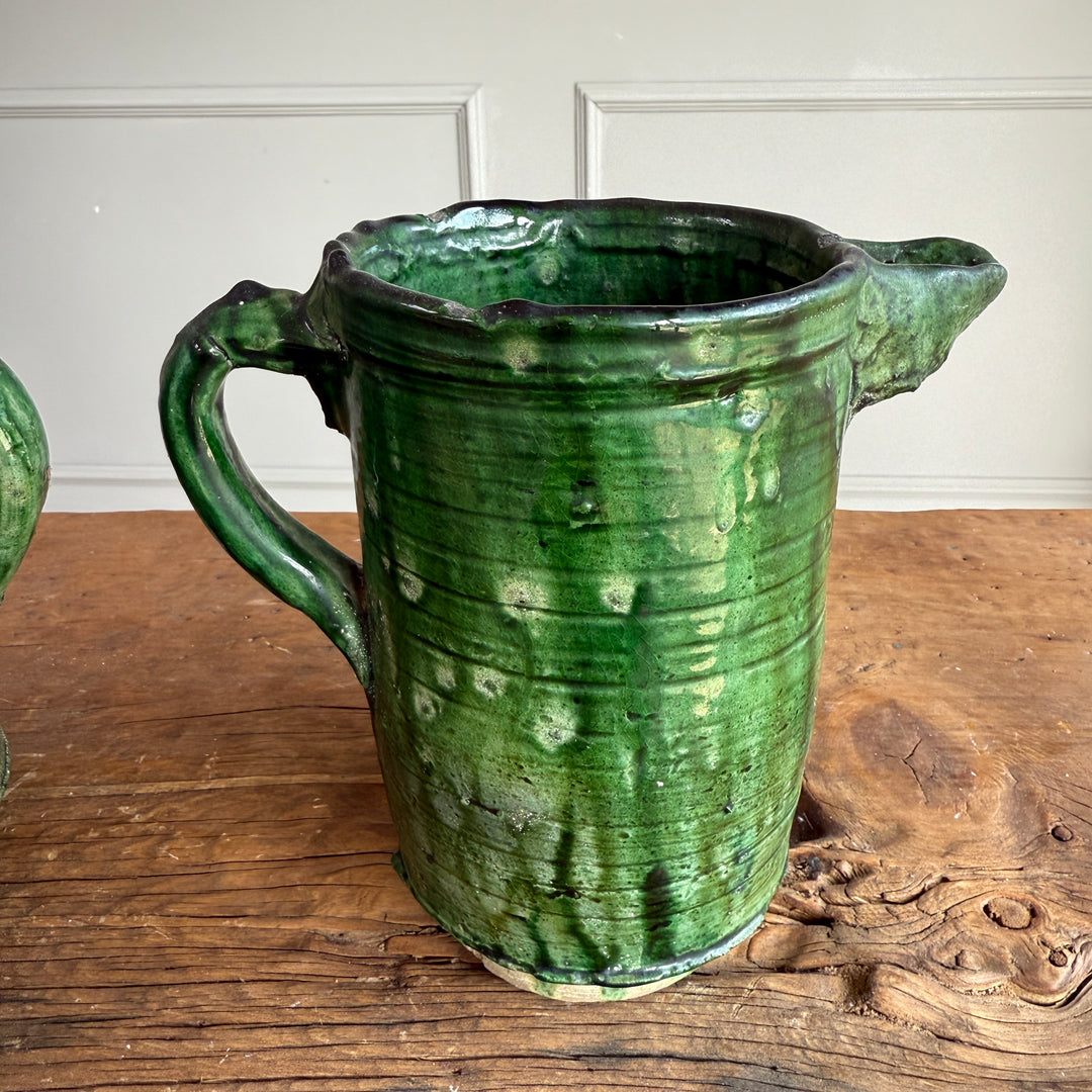 Moroccan Tamegroute Glaze Pottery Jug