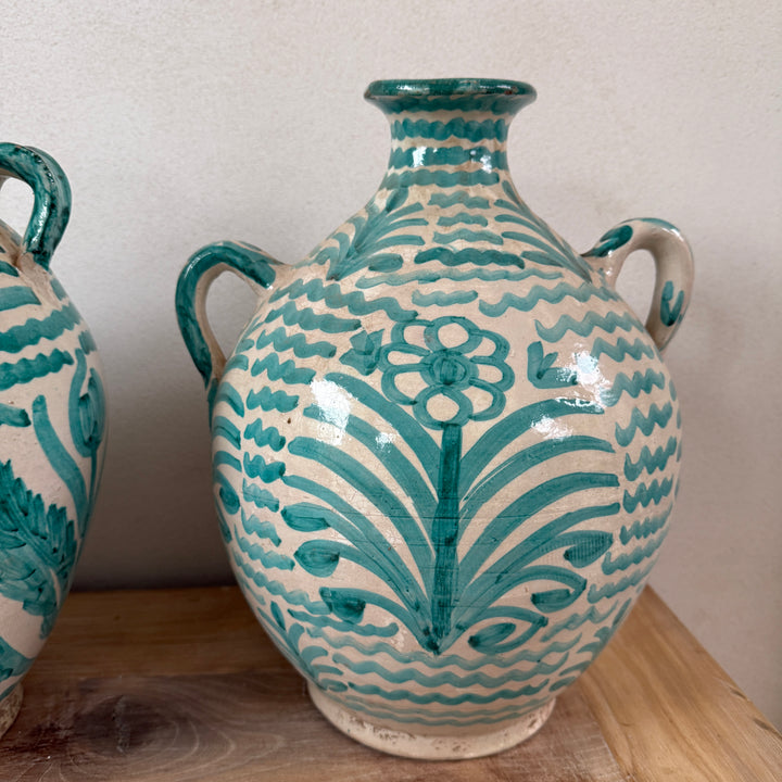 Moroccan large Fez vase with floral motif