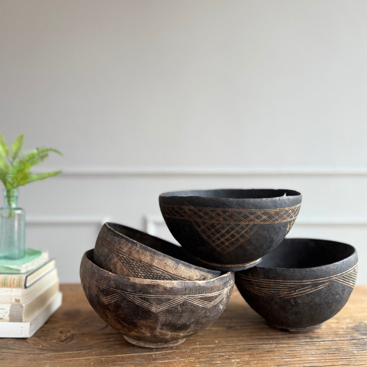Etched Antique Moroccan bowl small
