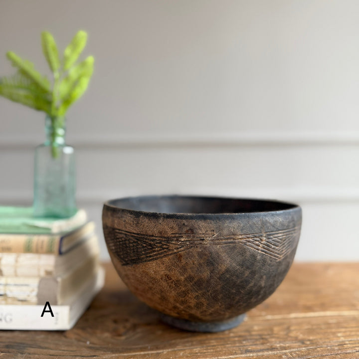 Etched Antique Moroccan bowl small