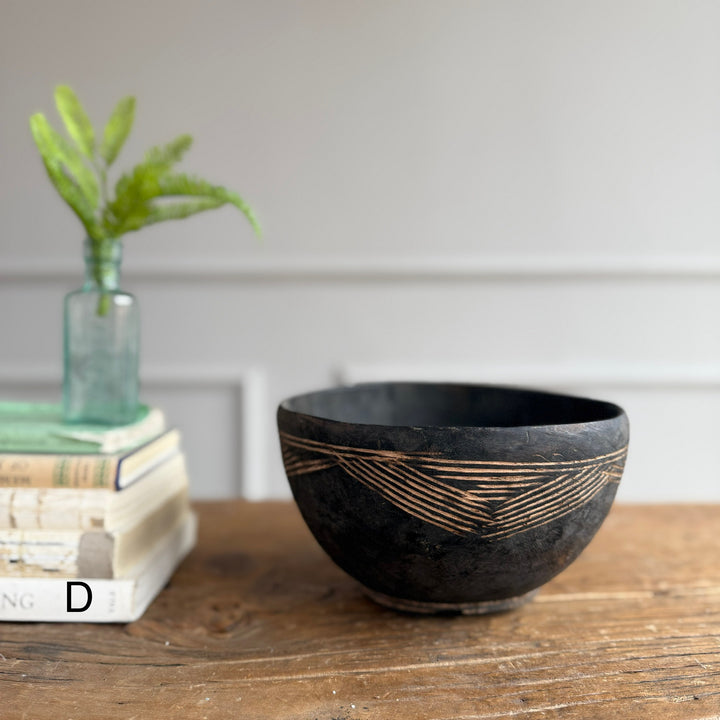 Etched Antique Moroccan bowl small