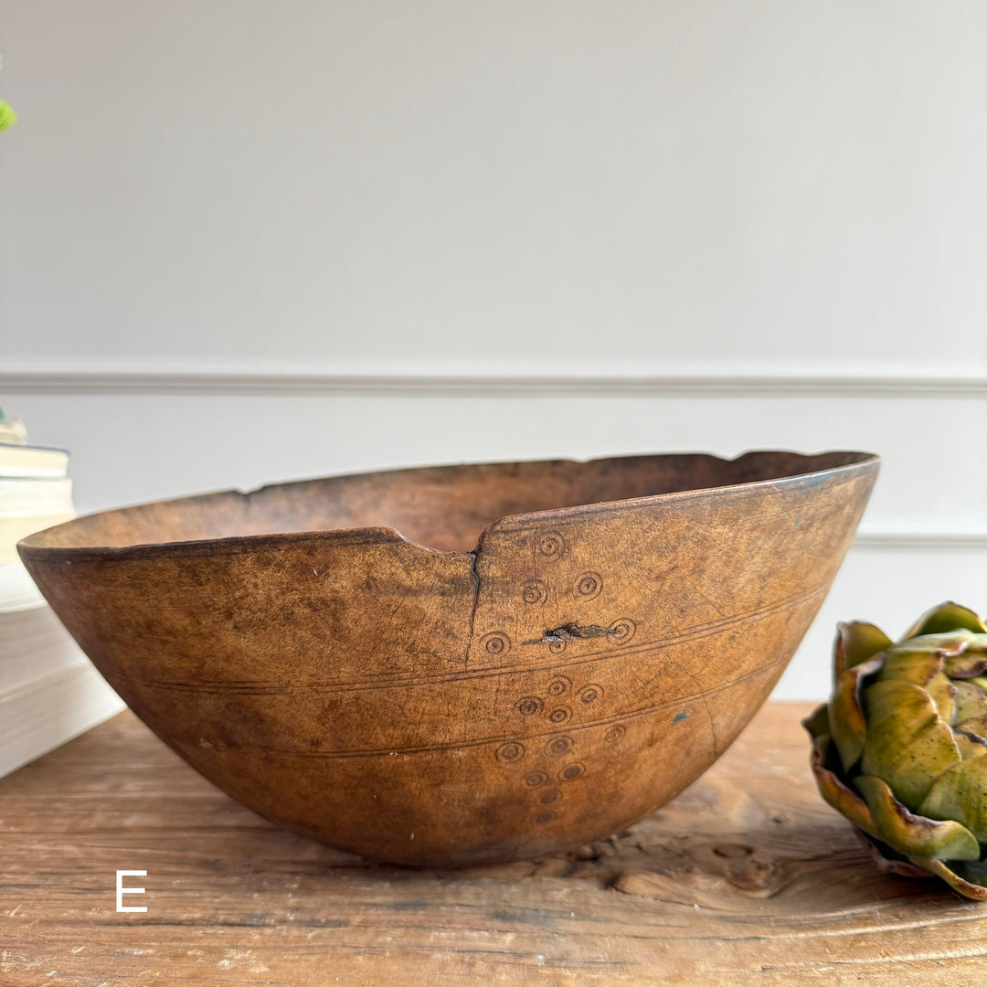 Etched Antique Moroccan bowl large