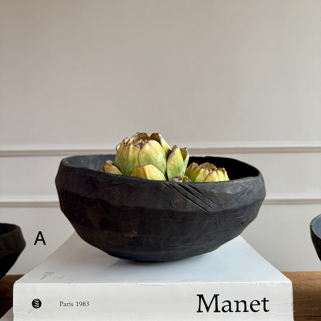 Antique Moroccan charred bowl
