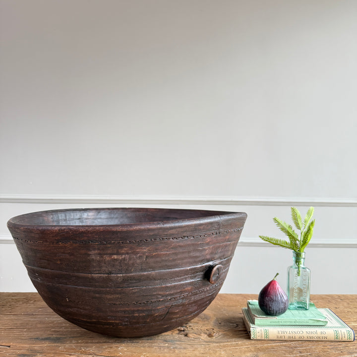 Patterned Antique Moroccan bowl XL