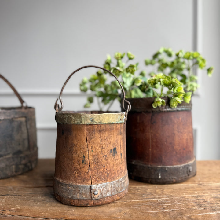 Antique Wood & Brass Grain Measure | Bushel