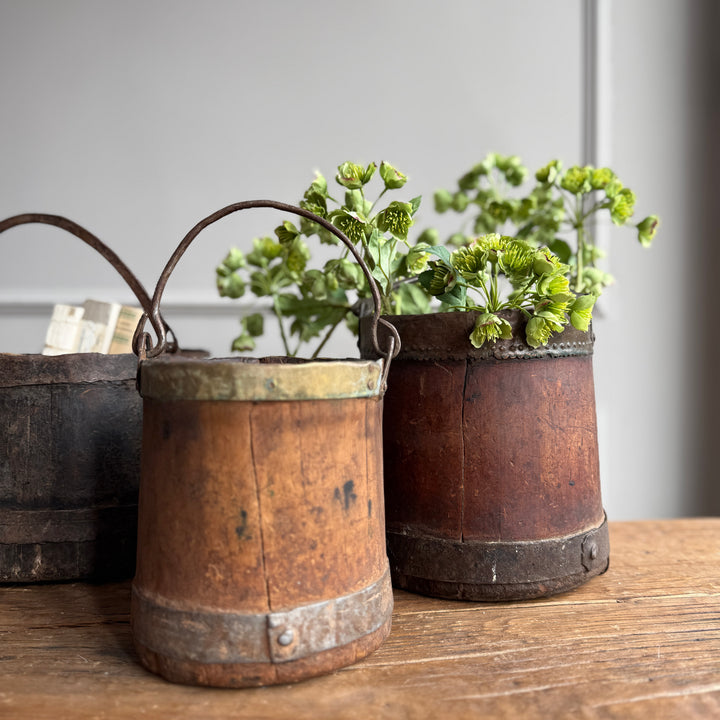 Antique Wood & Brass Grain Measure | Bushel