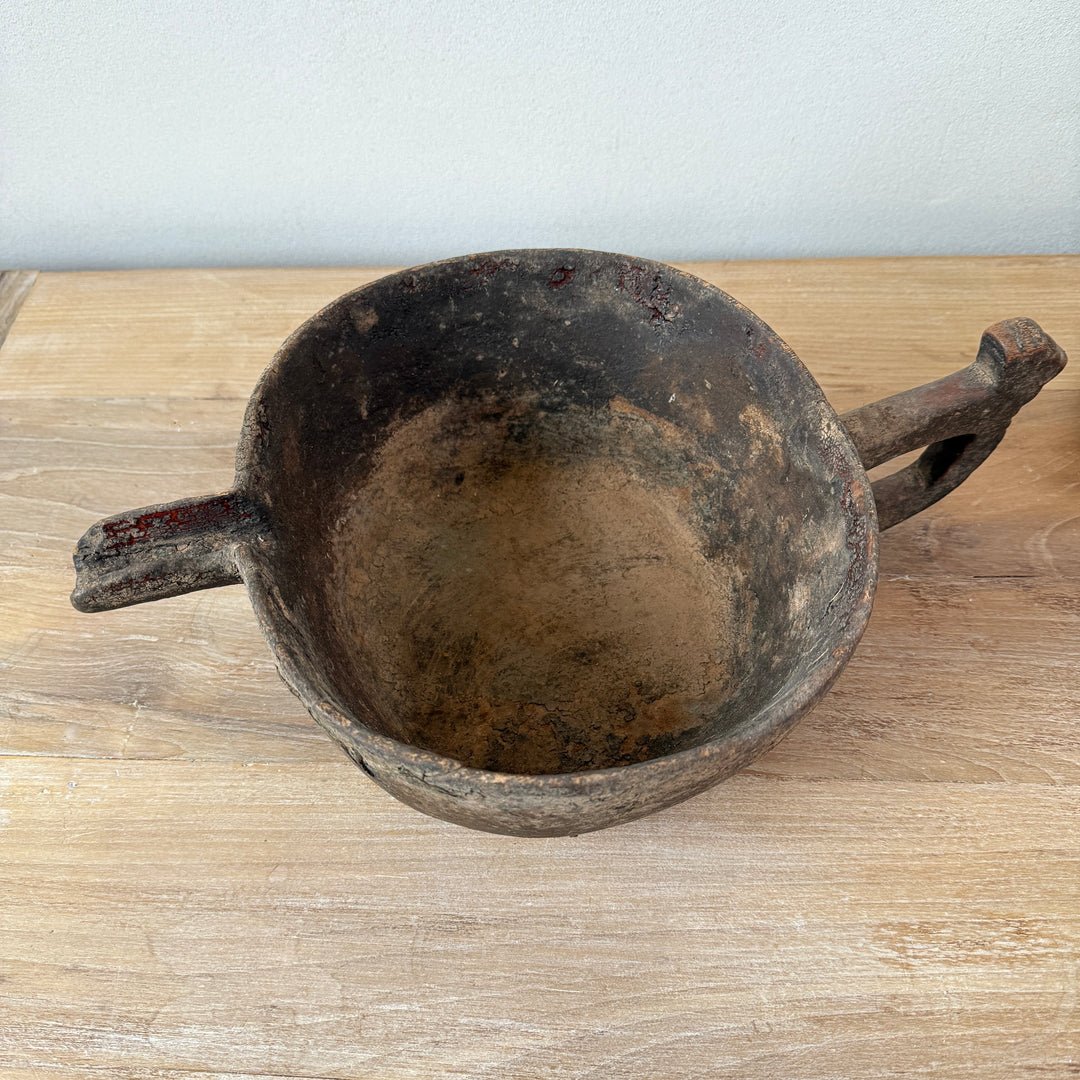 Wooden Antique Berber Spouted Bowl