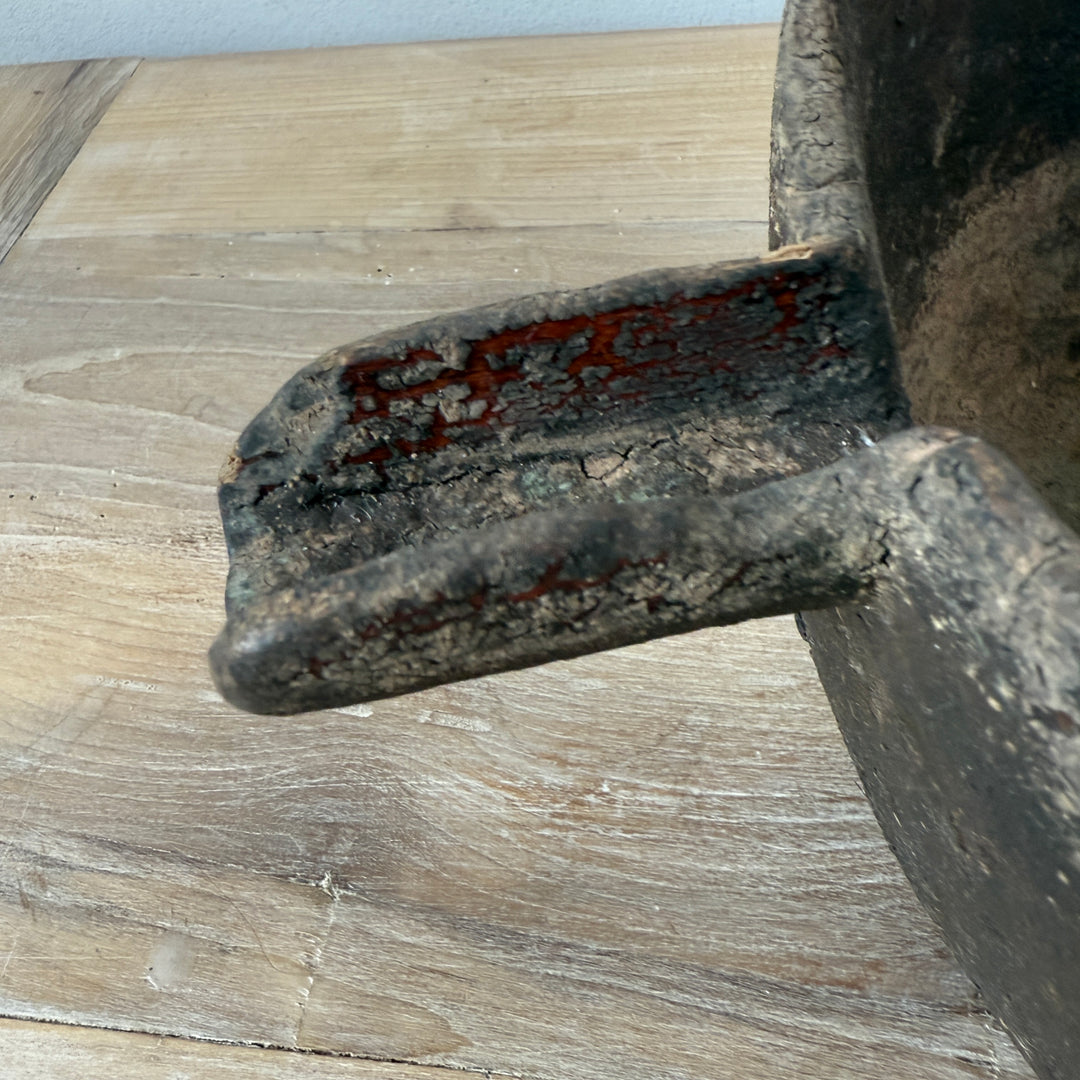 Wooden Antique Berber Spouted Bowl