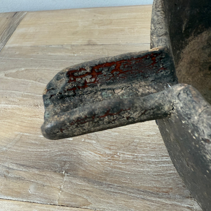 Wooden Antique Berber Spouted Bowl