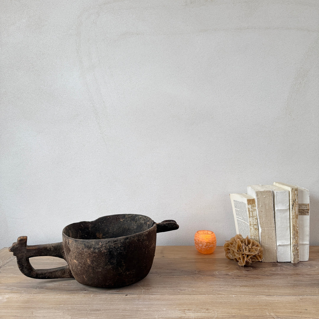 Wooden Antique Berber Spouted Bowl