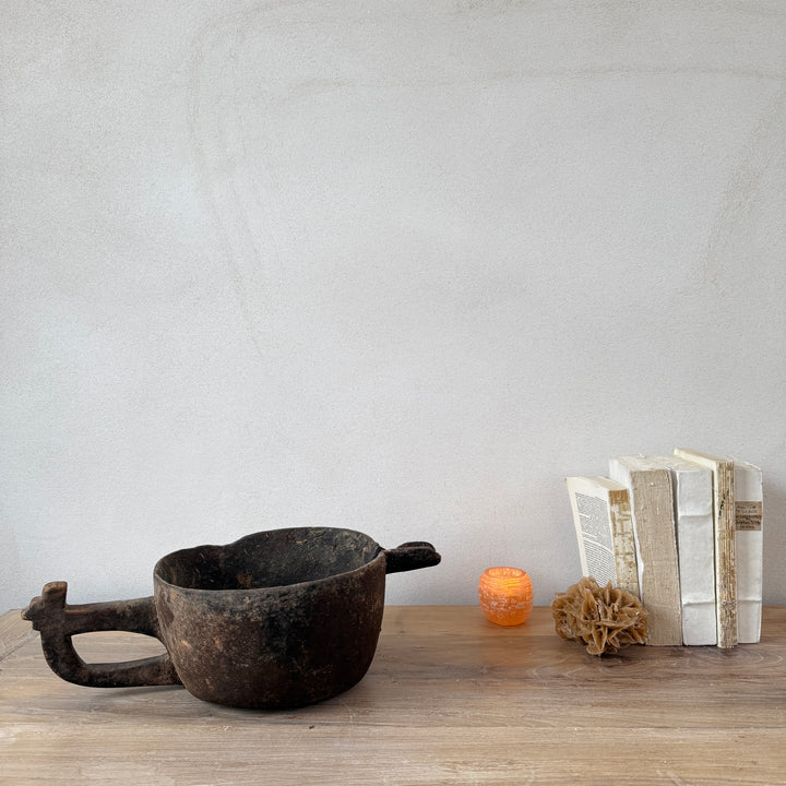 Wooden Antique Berber Spouted Bowl