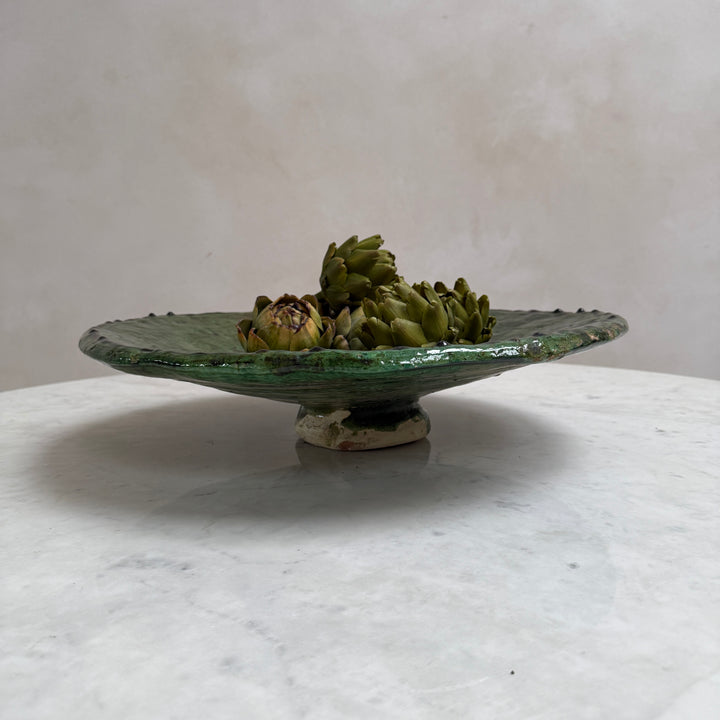 Green decorative Moroccan plate green | XL