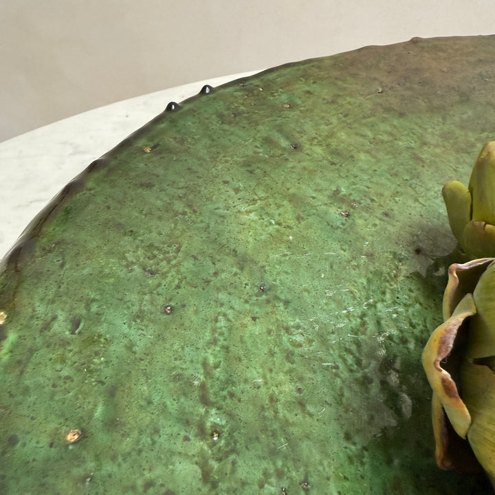 Green decorative Moroccan plate green | XL