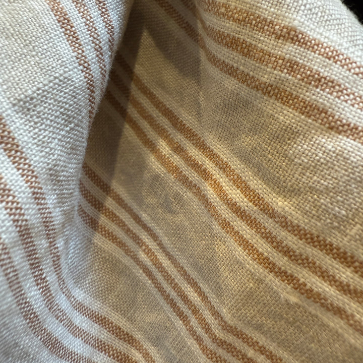 Pure Linen Napkin | Hazelnut Pinstripe