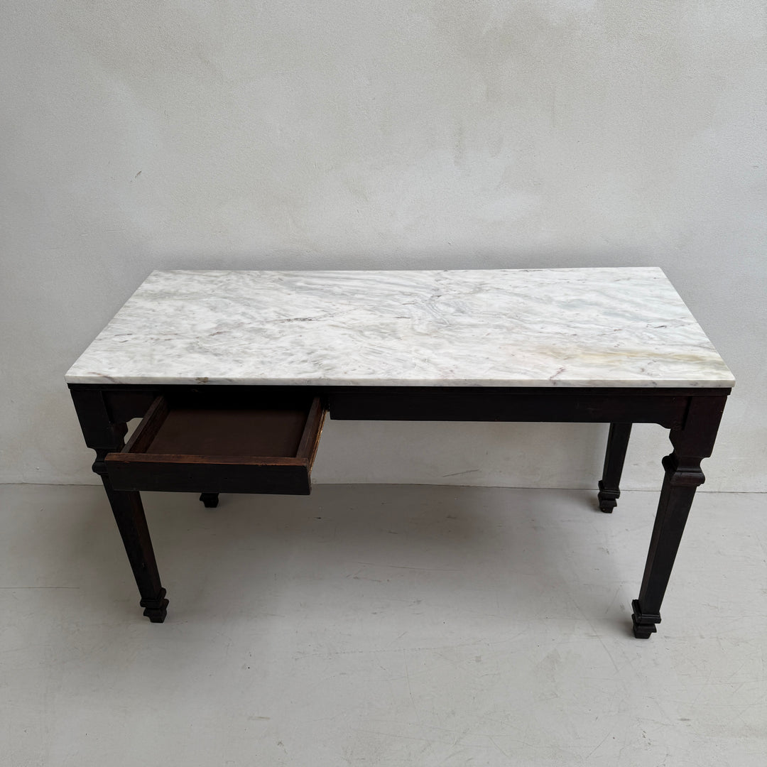 Antique Marble Top Console Table | Desk