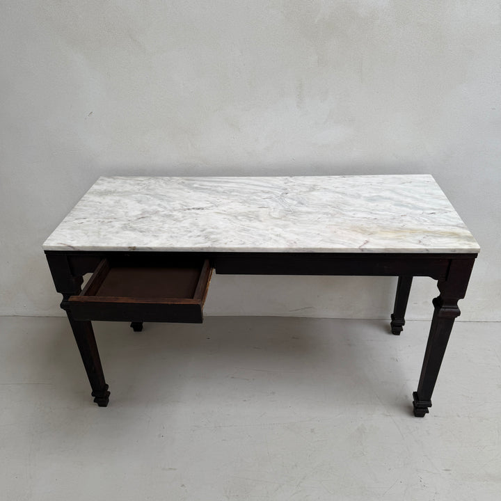 Antique Marble Top Console Table | Desk