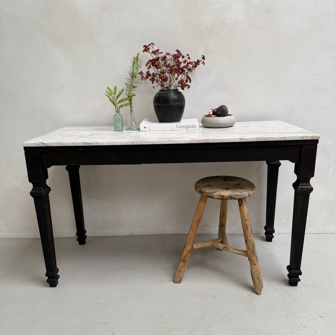 Antique Marble Top Console Table | Desk