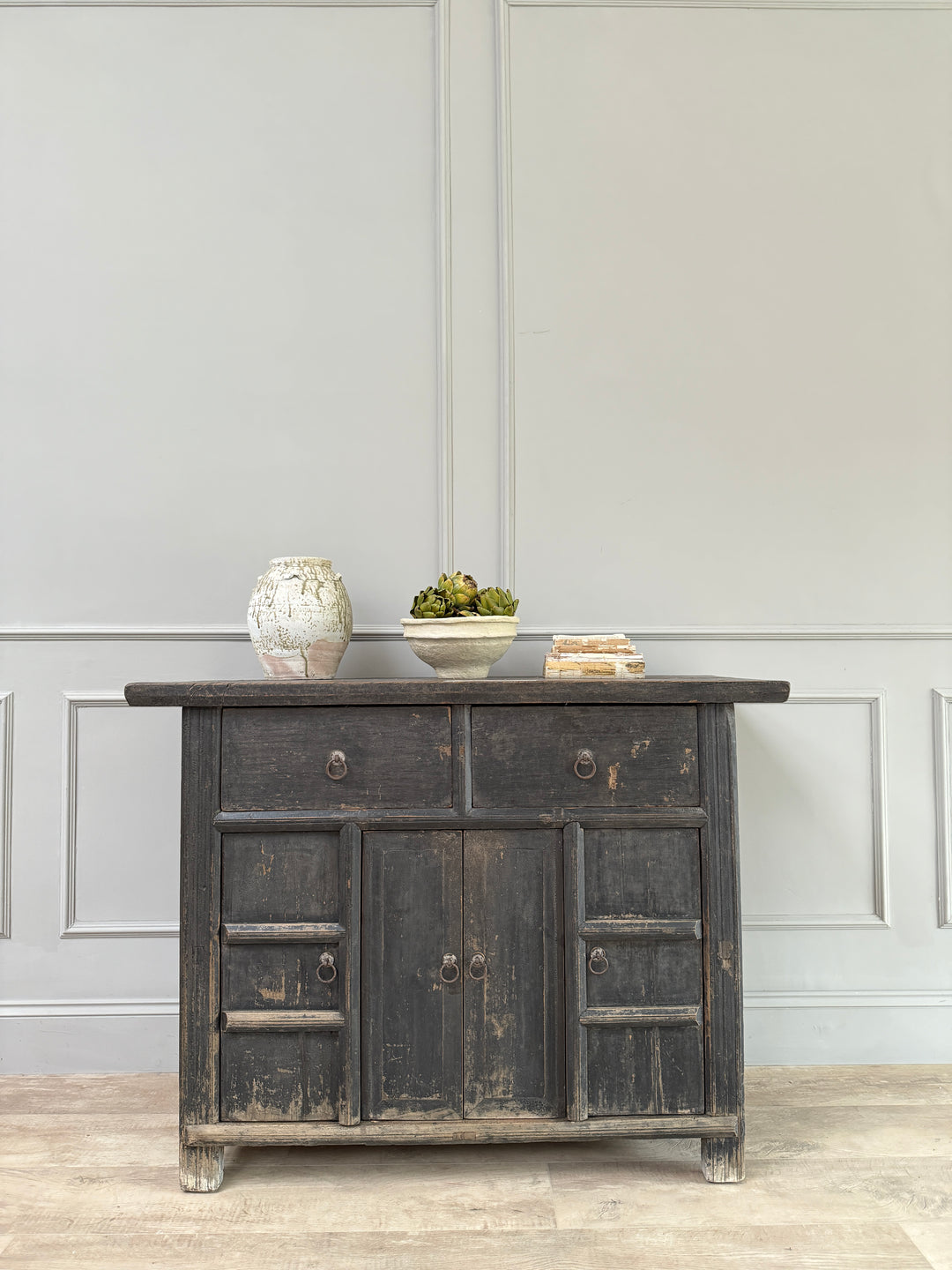 Antique Black Elm Cupboard Abingdon