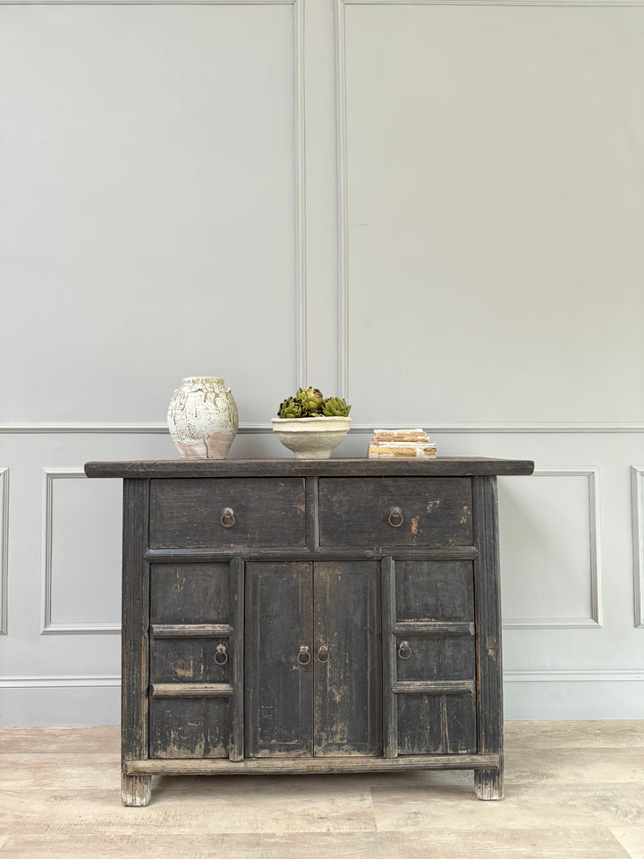 Antique Black Elm Cupboard Abingdon