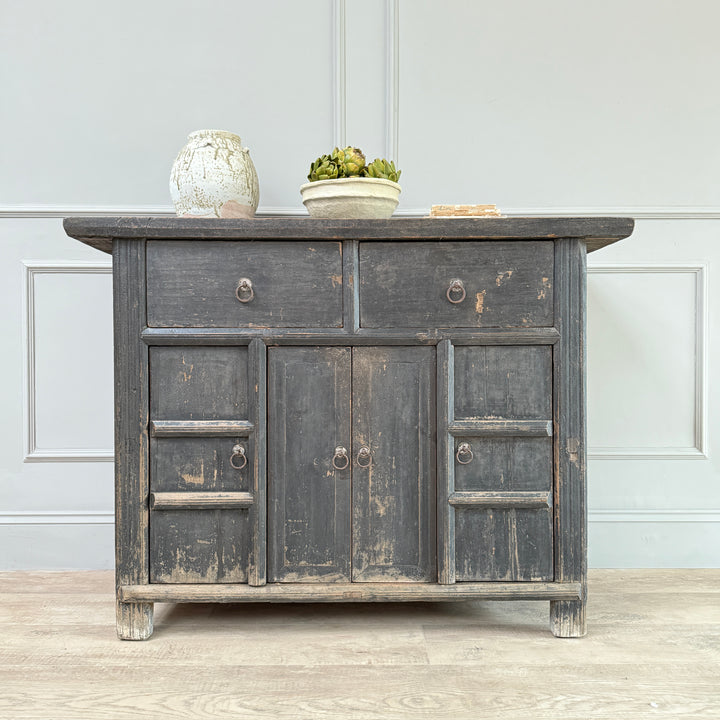 Antique Black Elm Cupboard Abingdon
