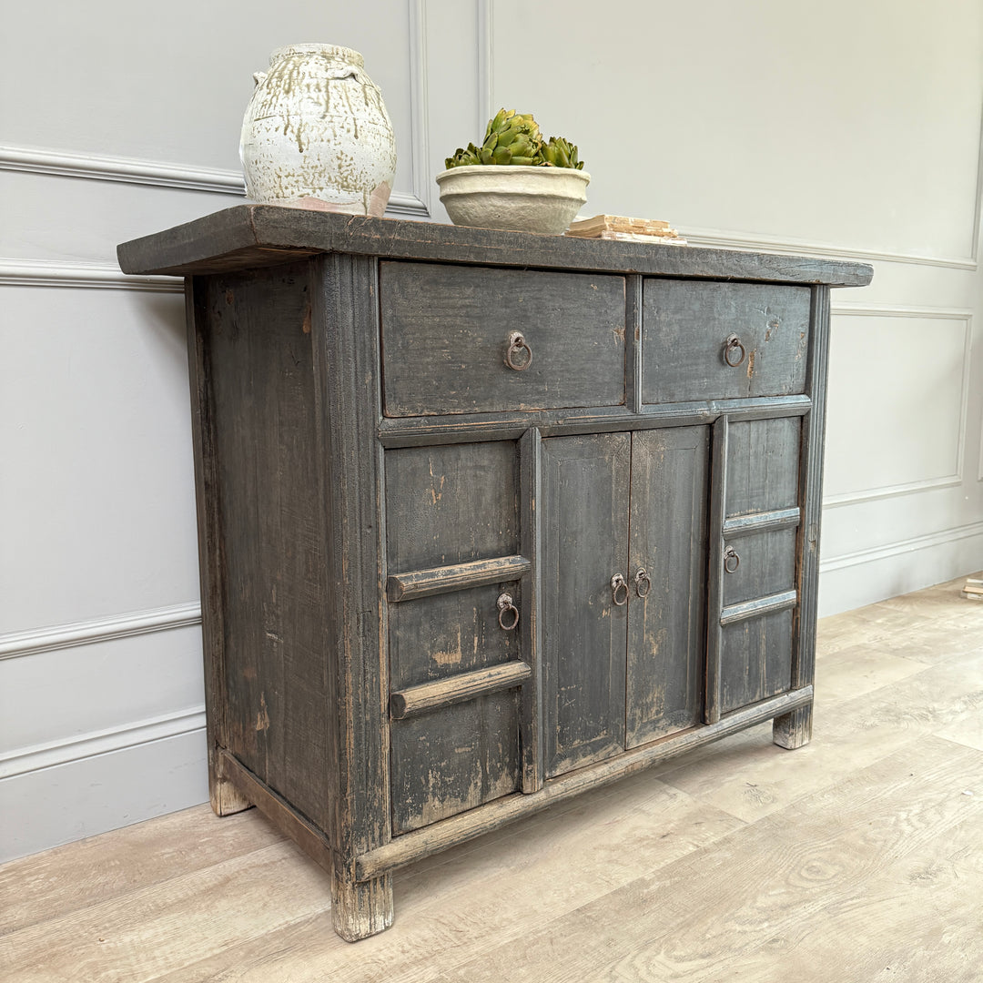Antique Black Elm Cupboard Abingdon