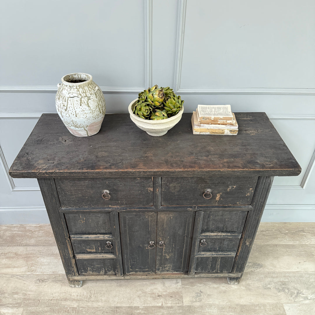 Antique Black Elm Cupboard Abingdon