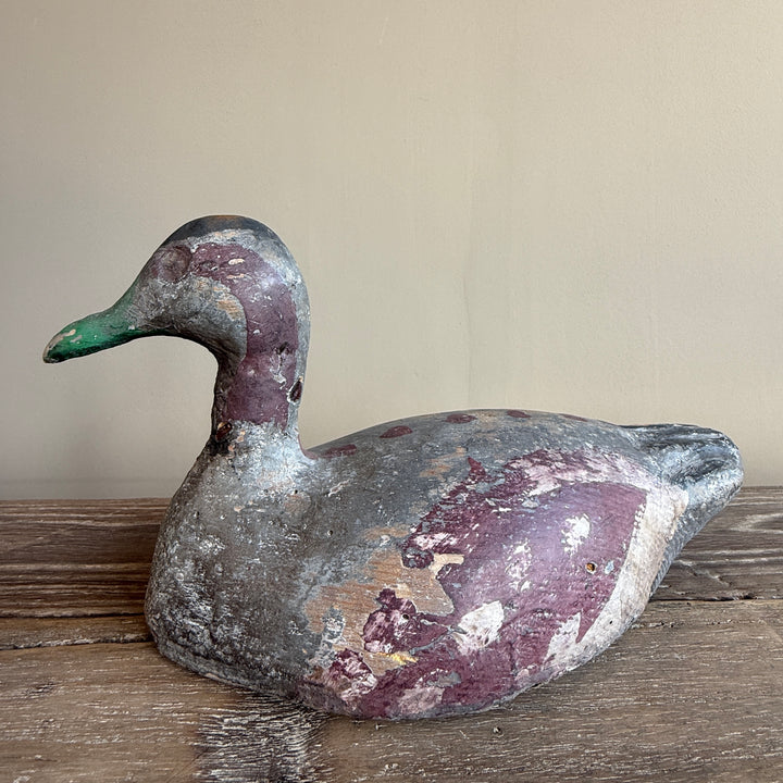 Antique Hand-Painted Decoy Duck