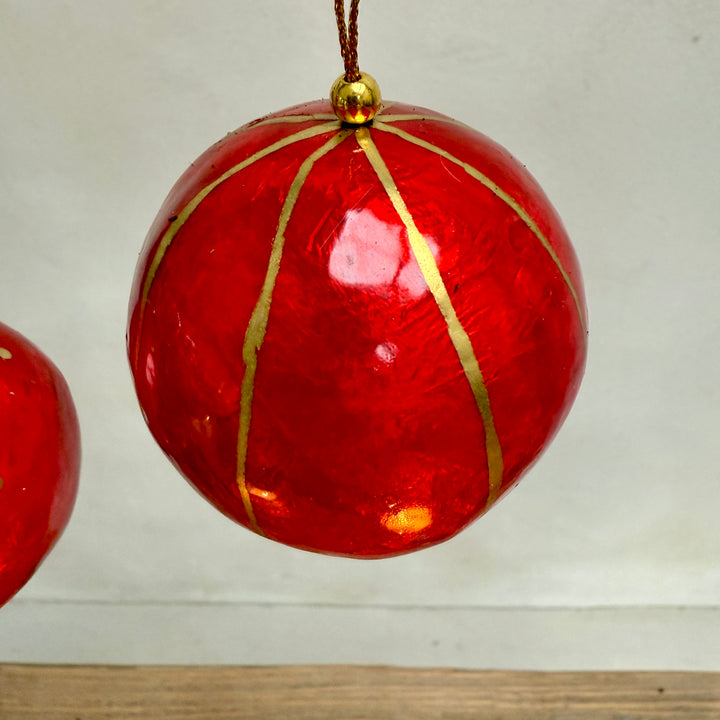 Traditional Lustrous Christmas Decoration | Red