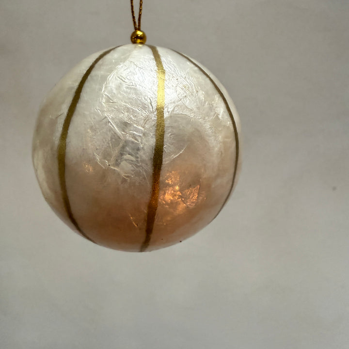Traditional Lustrous Christmas Decoration | White