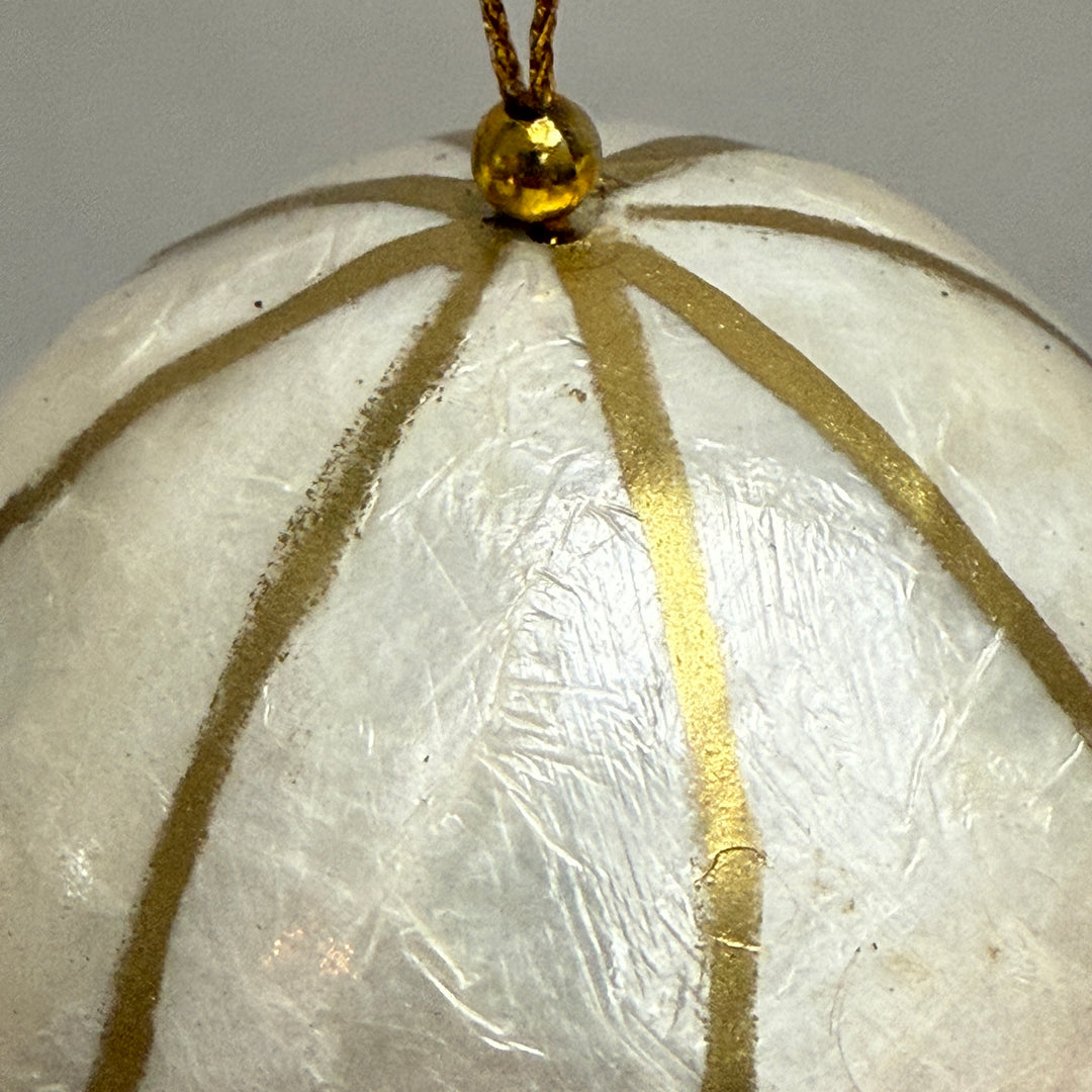 Traditional Lustrous Christmas Decoration | White