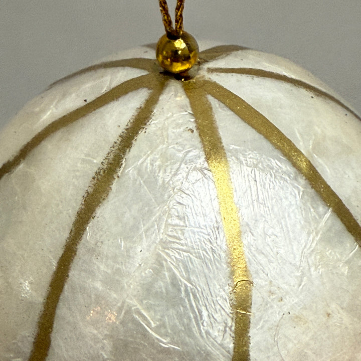 Traditional Lustrous Christmas Decoration | White