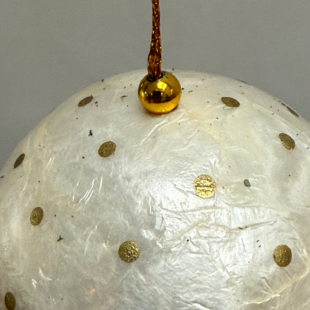 Traditional Lustrous Christmas Decoration | White