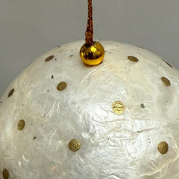 Traditional Lustrous Christmas Decoration | White