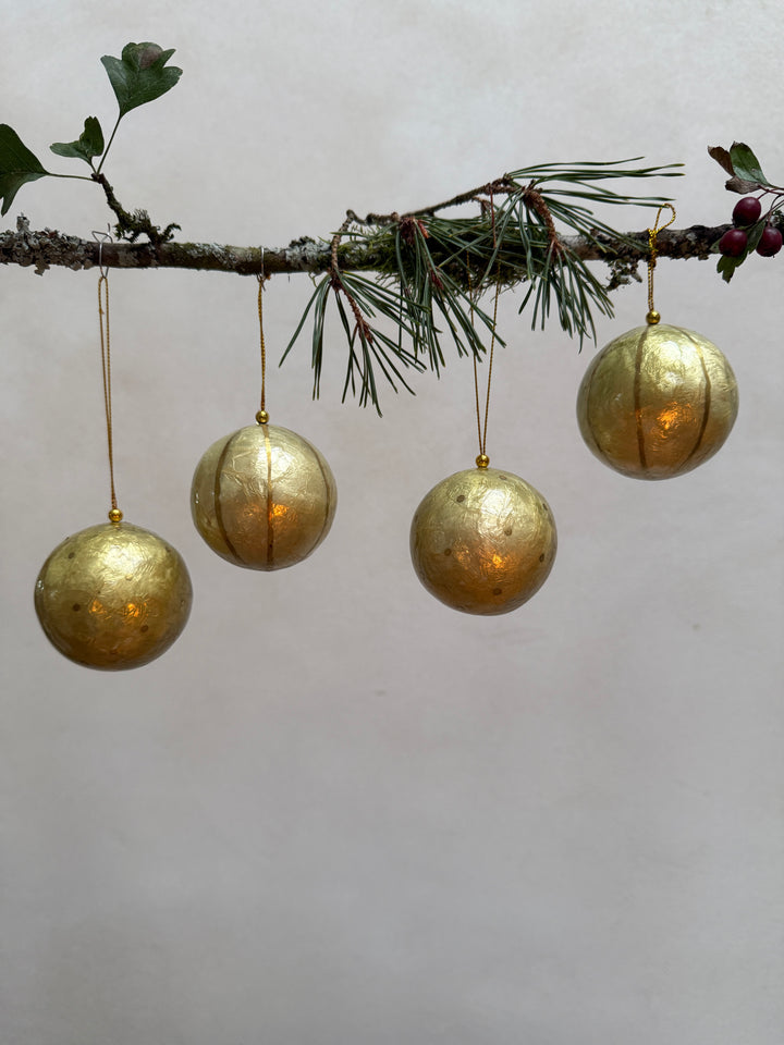 Traditional Lustrous Christmas Decoration | Gold