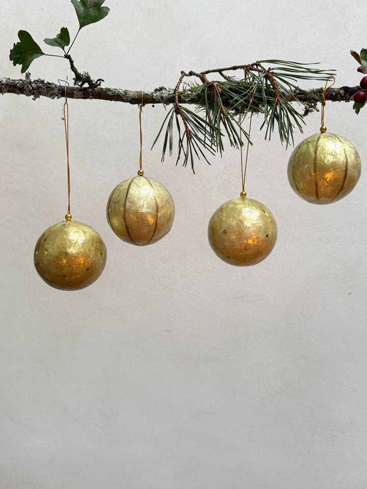 Traditional Lustrous Christmas Decoration | Gold