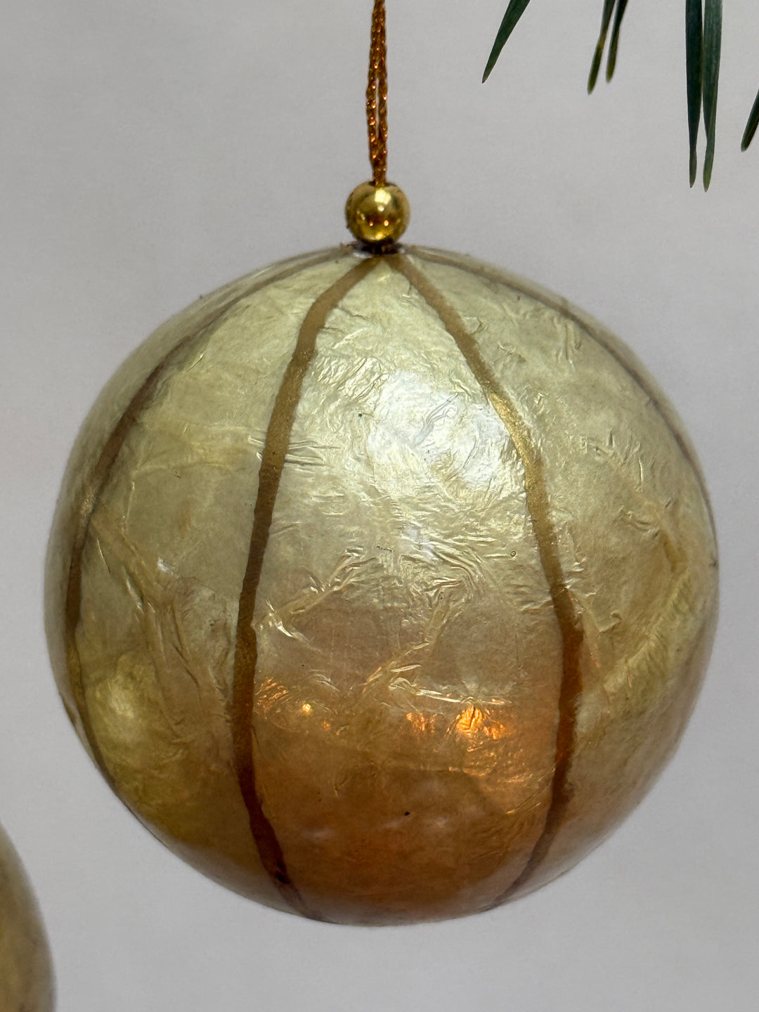 Traditional Lustrous Christmas Decoration | Gold