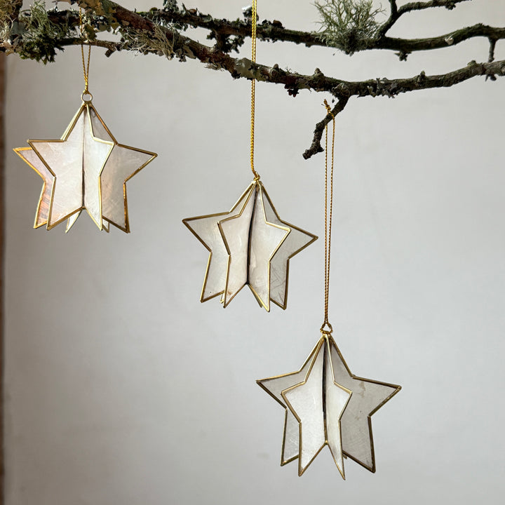 Christmas star ornament pearlescent