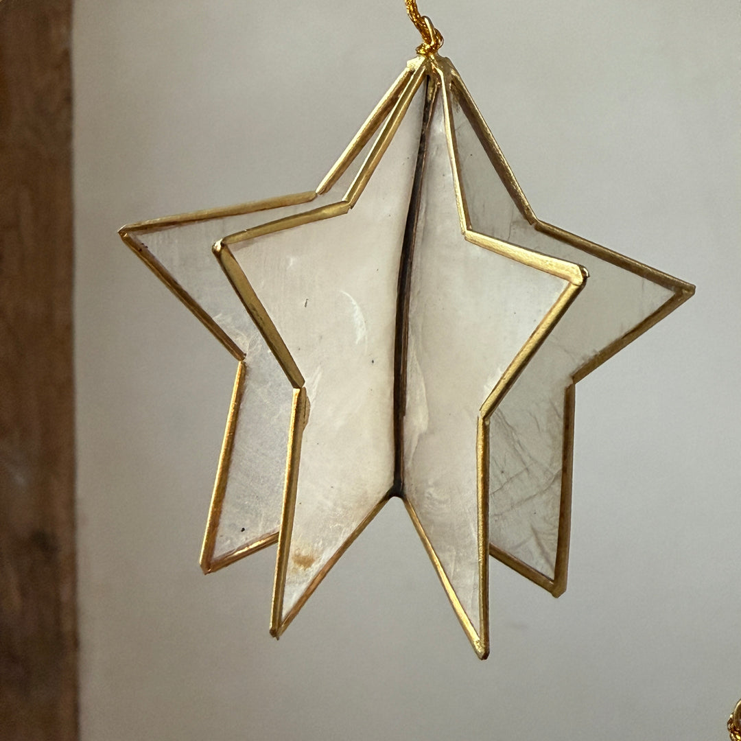Christmas star ornament pearlescent