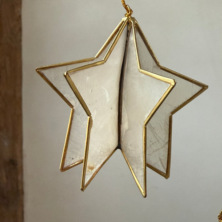 Christmas star ornament pearlescent