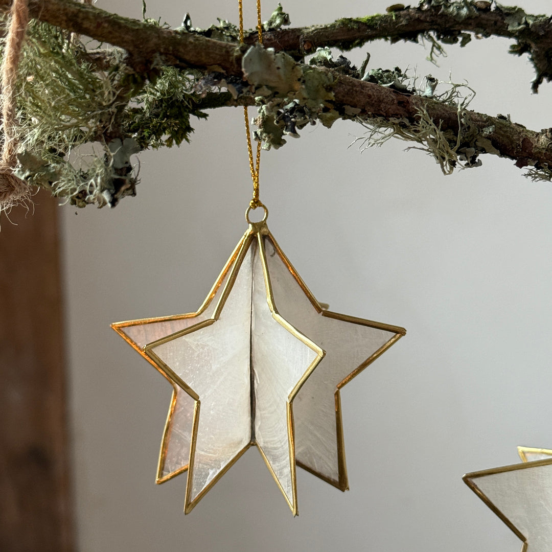 Christmas star ornament pearlescent