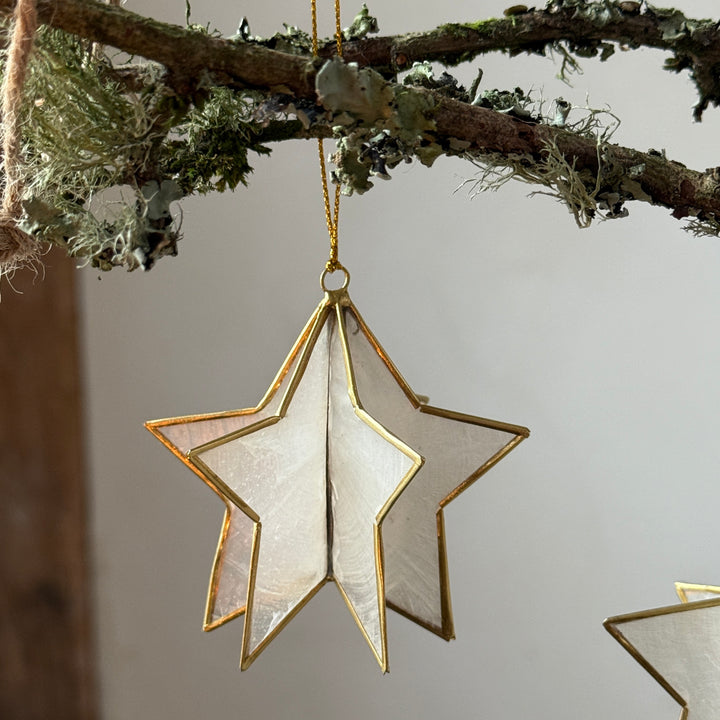 Christmas star ornament pearlescent