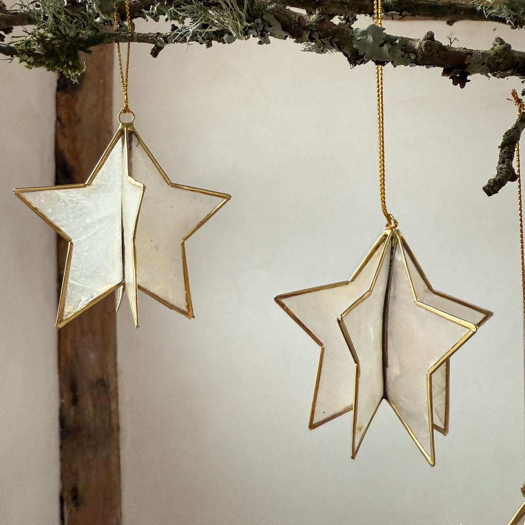 Christmas star ornament pearlescent