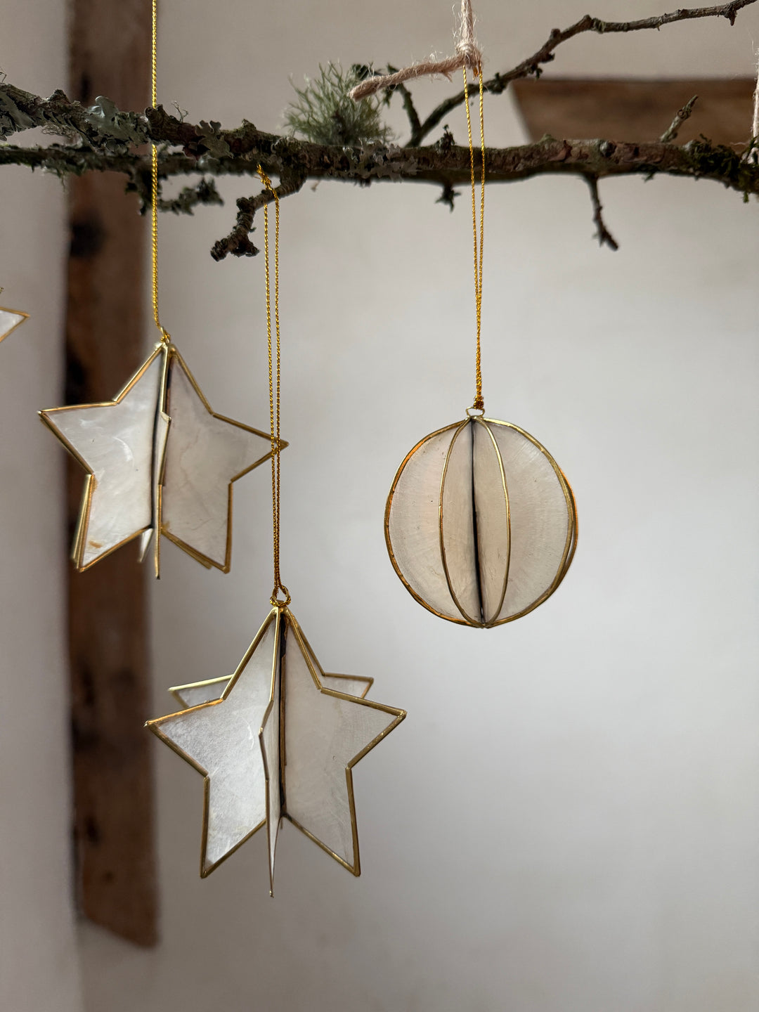 Christmas star ornament pearlescent