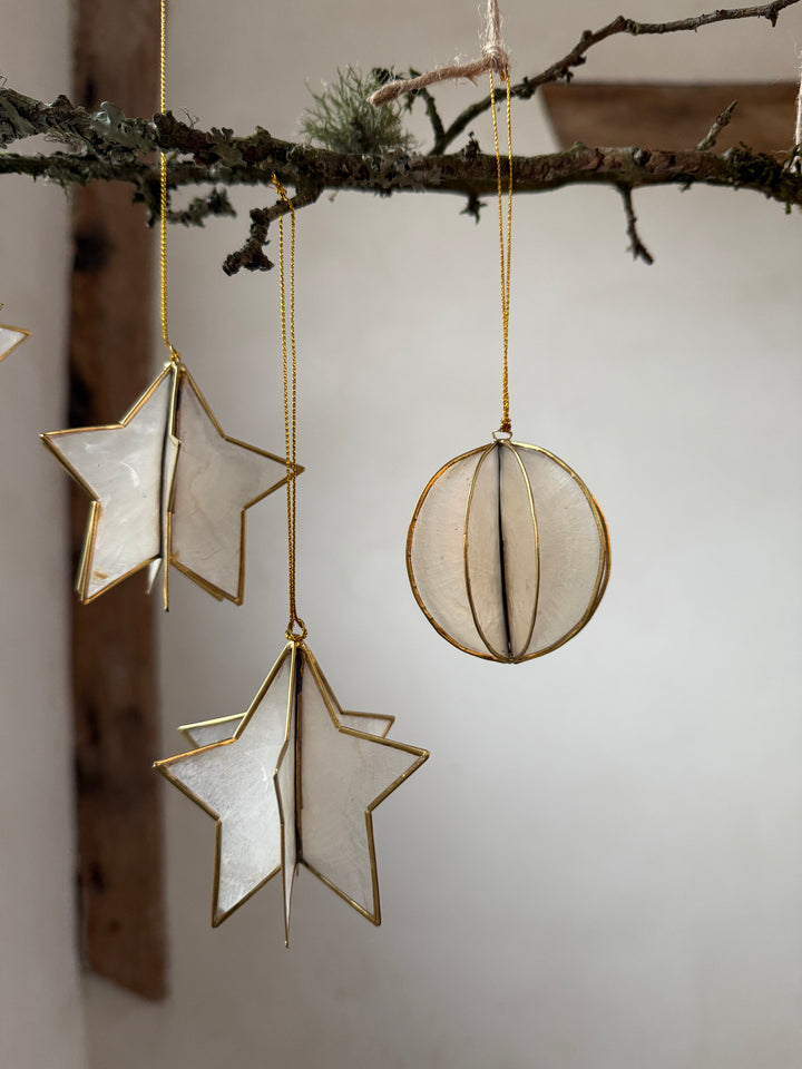 Christmas star ornament pearlescent