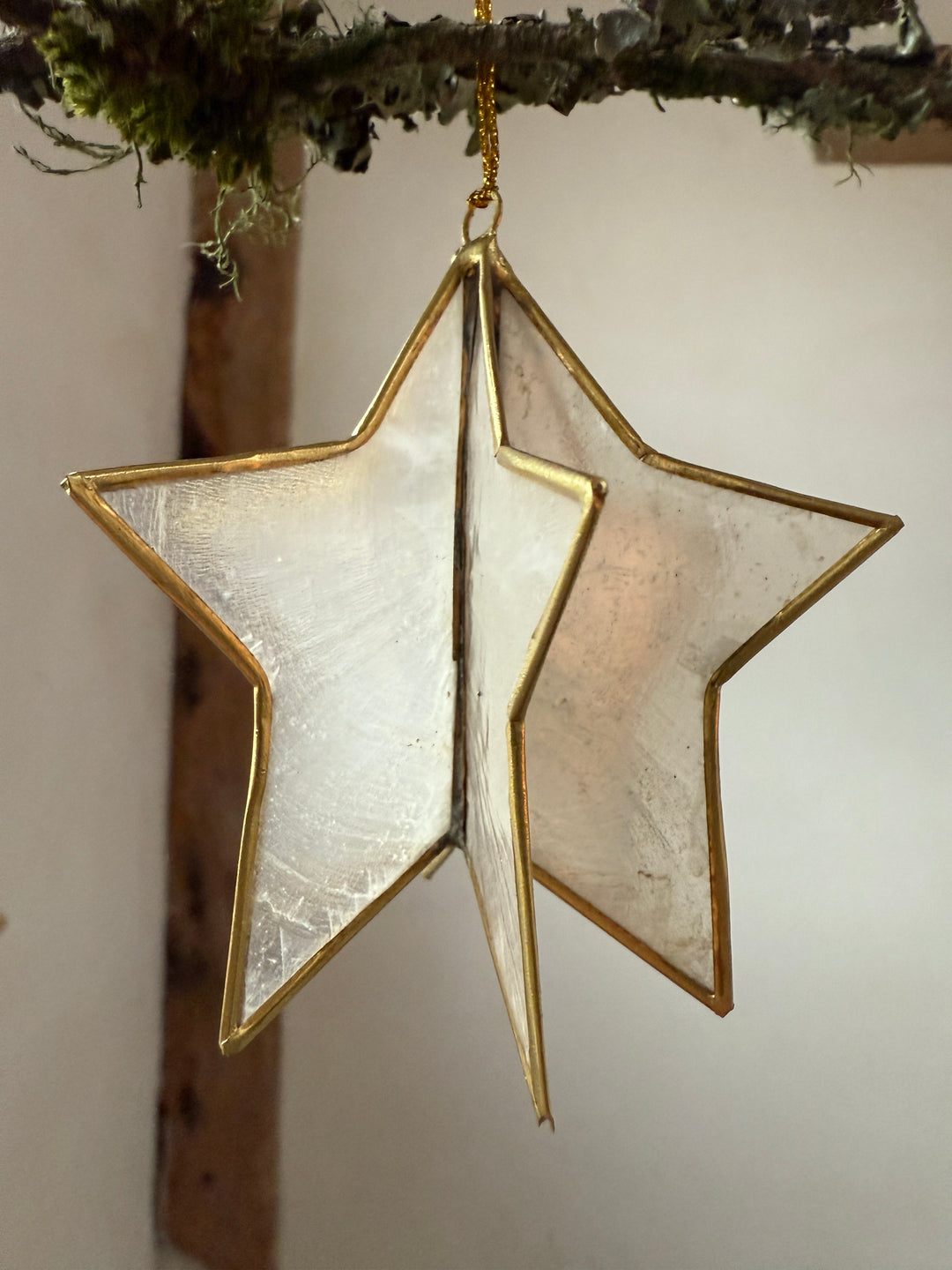 Christmas star ornament pearlescent