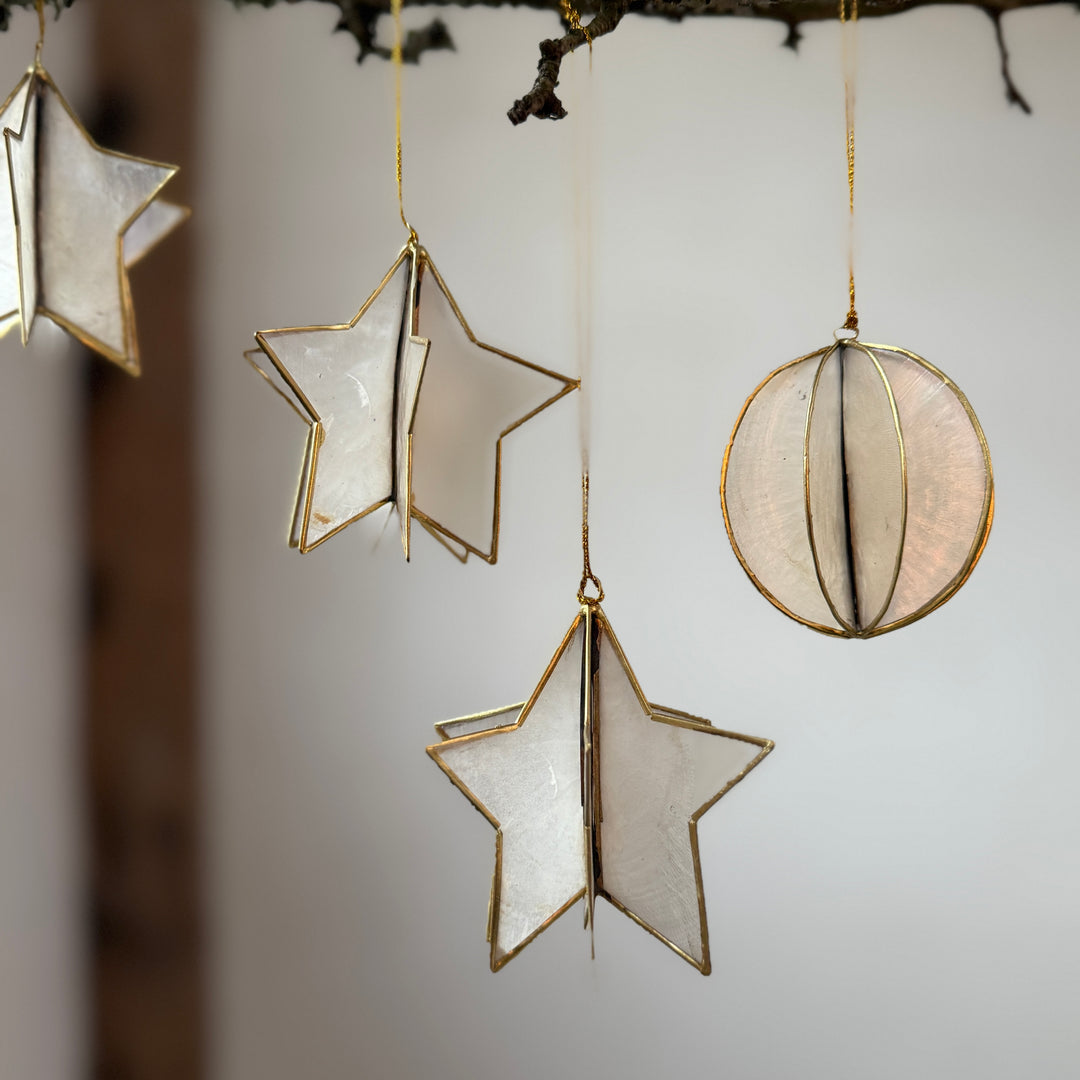 Christmas star ornament pearlescent