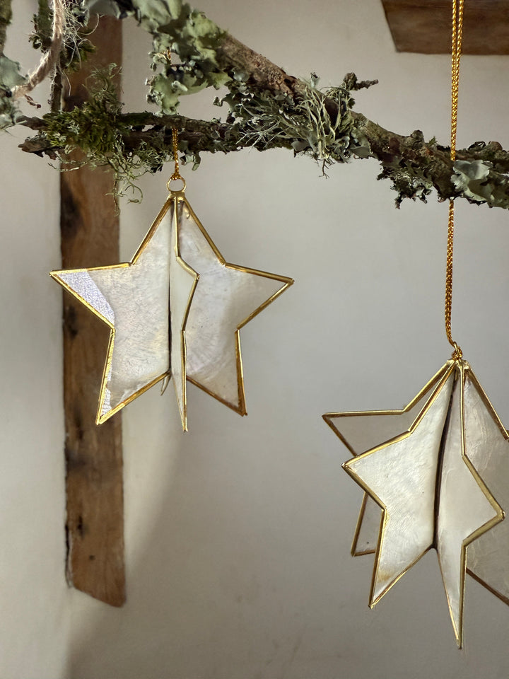 Christmas star ornament pearlescent