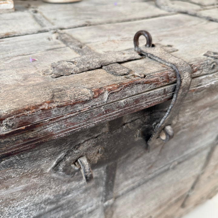 Antique 19th Century Indian Teak Dowry Chest | Cinta