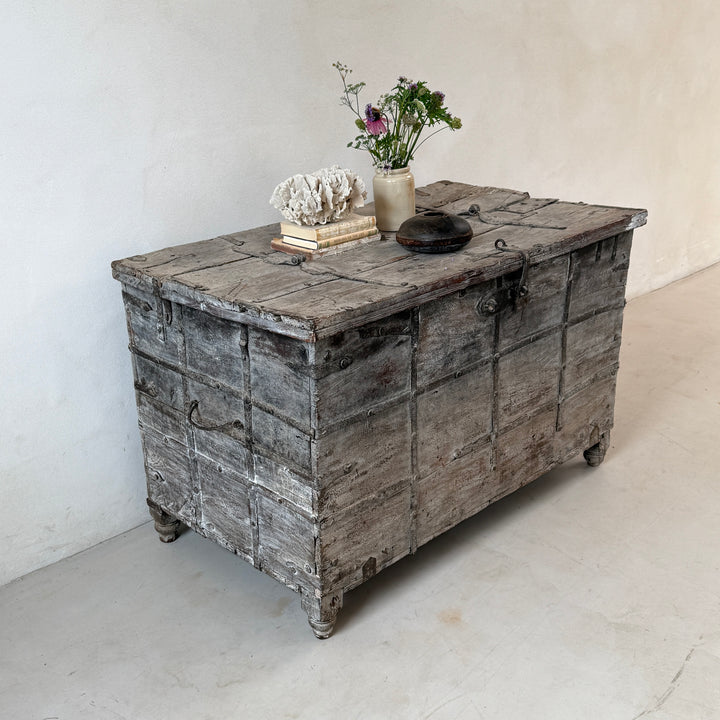 Antique 19th Century Indian Teak Dowry Chest | Cinta