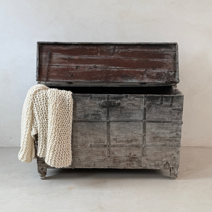Antique 19th Century Indian Teak Dowry Chest | Cinta